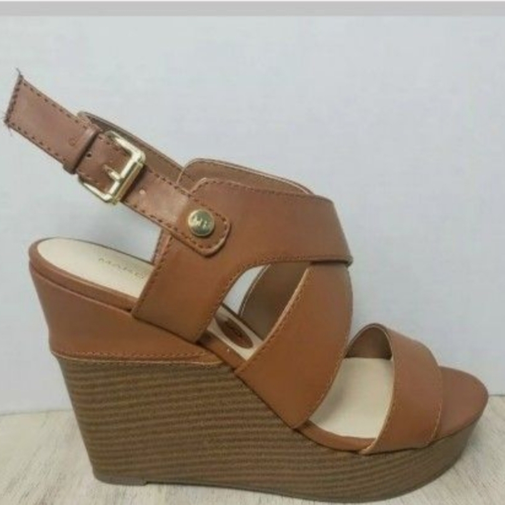 New Marc Fisher Brown Wedge Womens Shoes Heels Size 9
